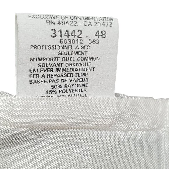 Jessica McClintock Gunne Sax 7 8 Dress Strapless Floral Metallic Brocade Tulle - Picture 5 of 16